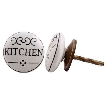 Kitchen Flat Ceramic Drawer Knob